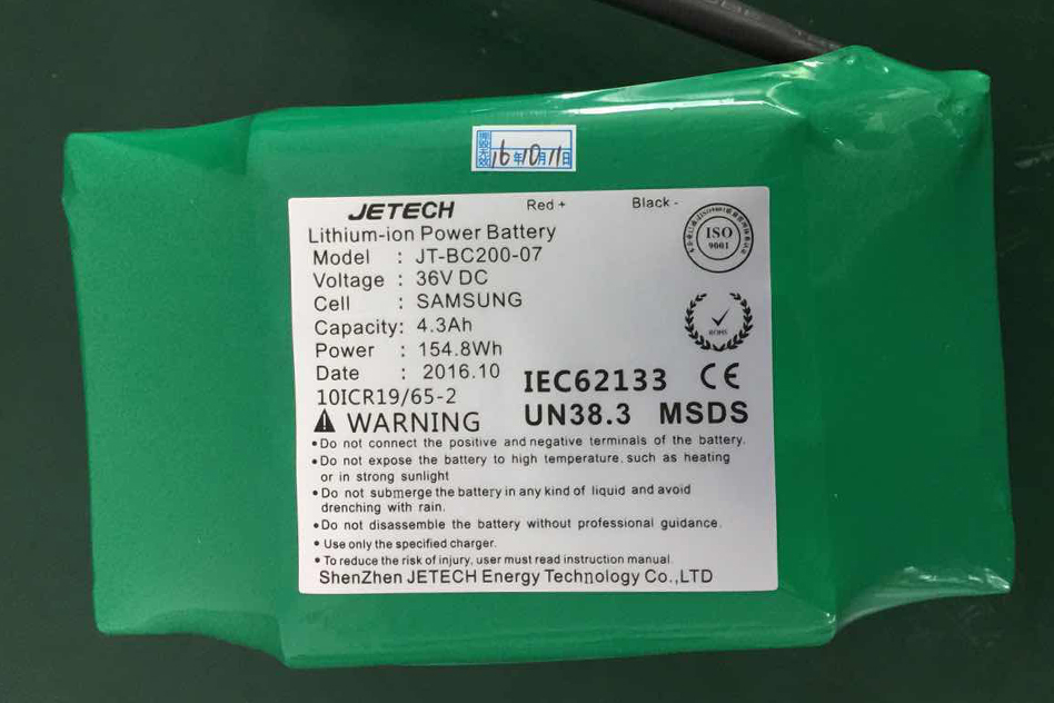 real 36V 4.3AH samsung lithium battery pack for hoverboard